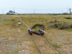 
Line 2, the solitary chassis, Dungeness fish tramways, June 2013